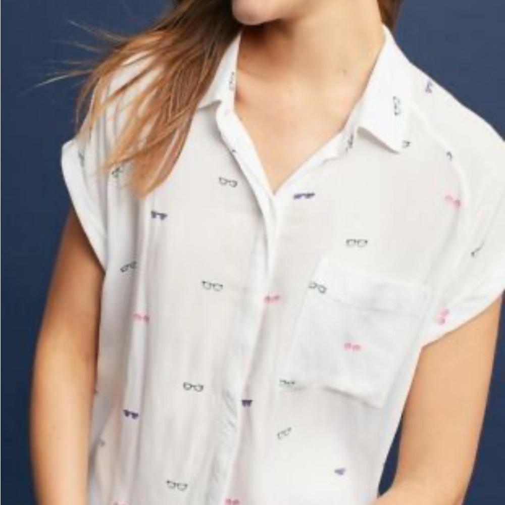 6. Rails Sunglasses Button Up Blouse. Size M. Euc. - image 1